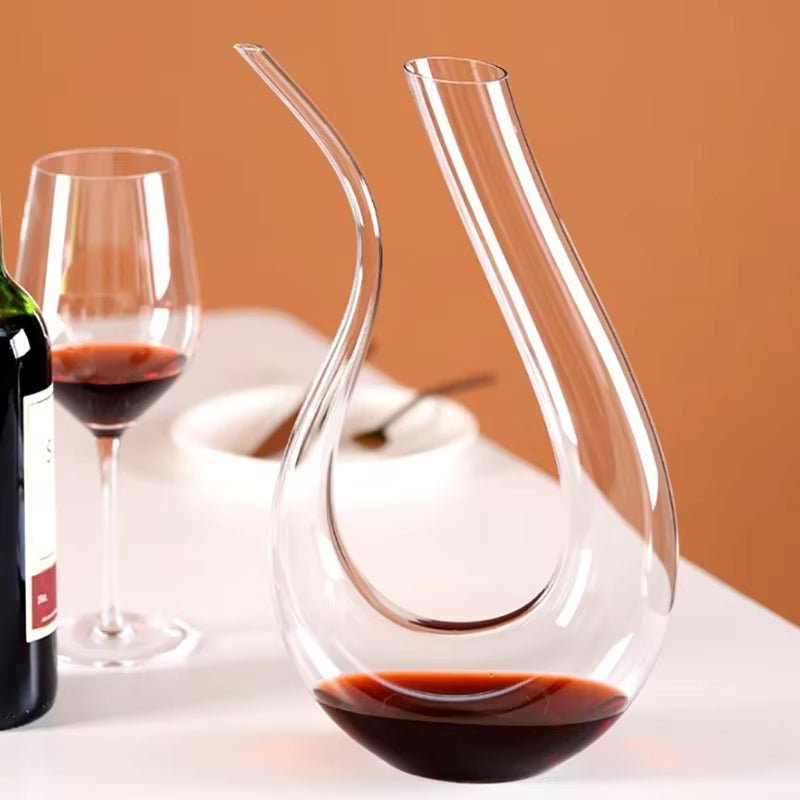 1500ML Big Decanter Handmade Crystal Red Wine Brandy Champagne Glasses Decanter Bottle Jug Pourer Aerator for Family Bar - My Store