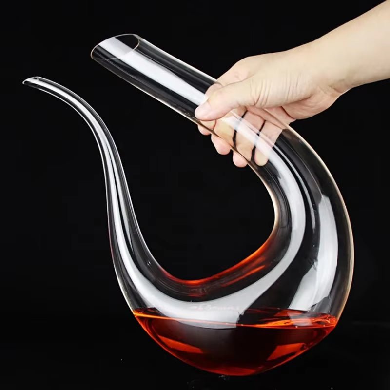 1500ML Big Decanter Handmade Crystal Red Wine Brandy Champagne Glasses Decanter Bottle Jug Pourer Aerator for Family Bar - My Store