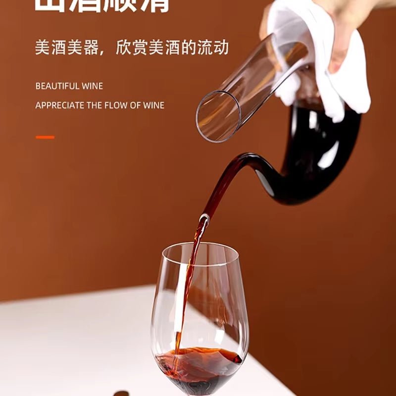 1500ML Big Decanter Handmade Crystal Red Wine Brandy Champagne Glasses Decanter Bottle Jug Pourer Aerator for Family Bar - My Store