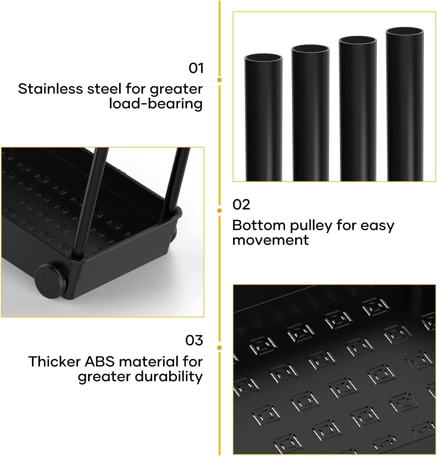 2 Pack under Sink Organizer, 2 Tier Bathroom Cabinet Organizers and Storage with Hook, Multi - Purpose Storage Basket Shelf for Kitchen, Black - My Store