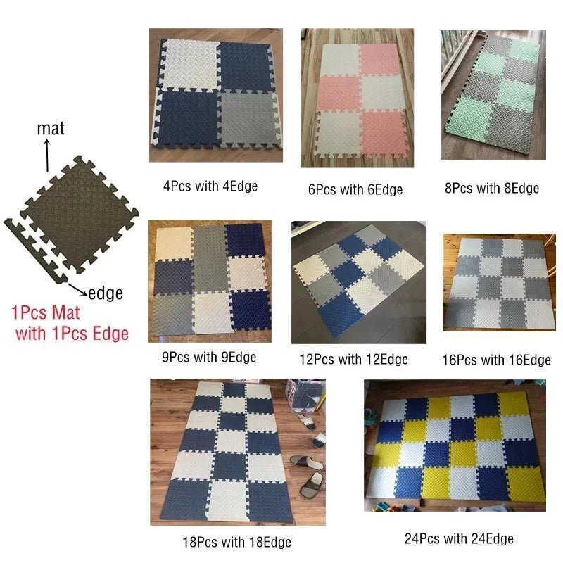 2.5Cm Thick Baby Puzzle Mats Play Mat Kids Interlocking Tiles Toys Carpet Soft Climbing Pad EVA Living Room Tatami Play Mats - My Store