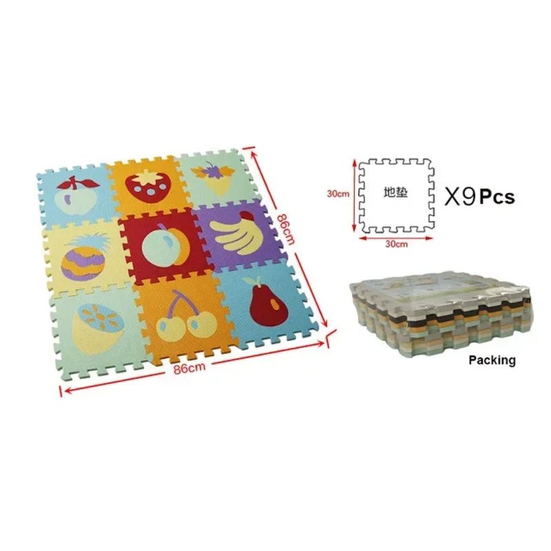 30*30*1Cm Cartoon Animal Pattern Play Mats Puzzles EVA Foam Floor Pad for Children Baby Play Gym Crawling Mats Toddler Carpet - My Store