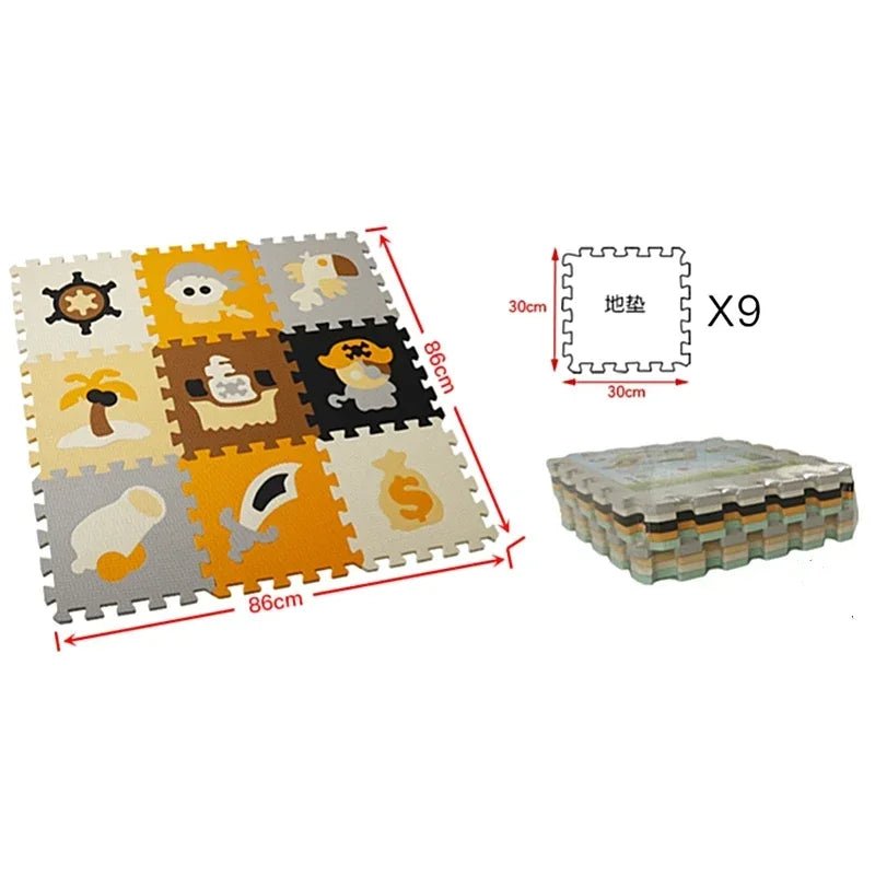 30*30*1Cm Cartoon Animal Pattern Play Mats Puzzles EVA Foam Floor Pad for Children Baby Play Gym Crawling Mats Toddler Carpet - My Store