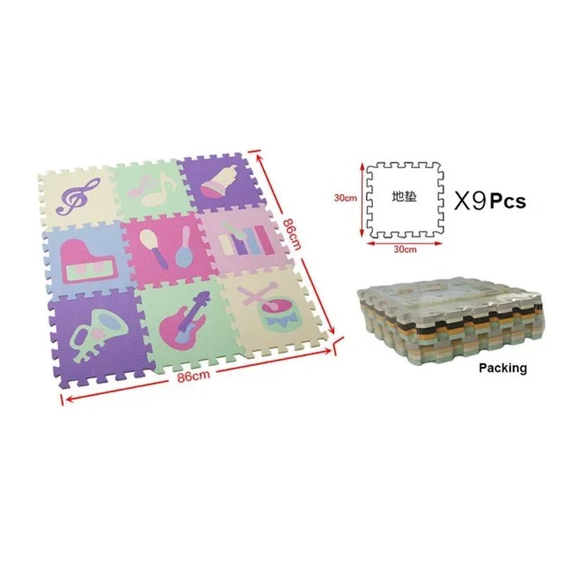 30*30*1Cm Cartoon Animal Pattern Play Mats Puzzles EVA Foam Floor Pad for Children Baby Play Gym Crawling Mats Toddler Carpet - My Store