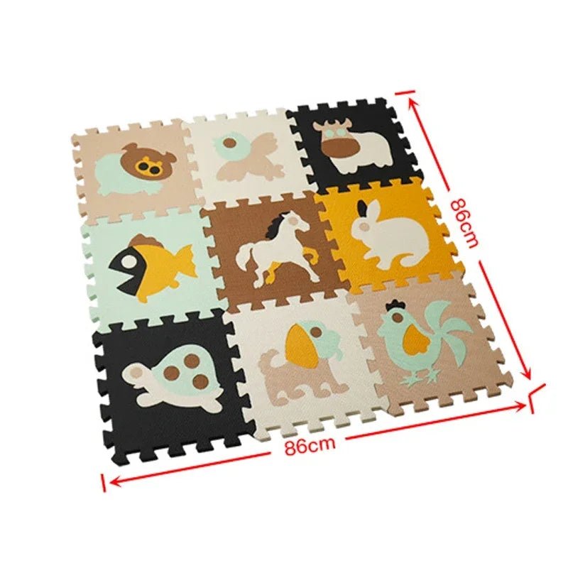 30*30*1Cm Cartoon Animal Pattern Play Mats Puzzles EVA Foam Floor Pad for Children Baby Play Gym Crawling Mats Toddler Carpet - My Store
