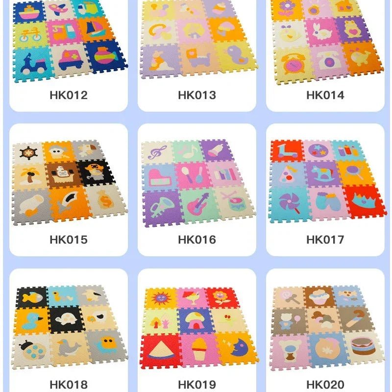 30*30*1Cm Cartoon Animal Pattern Play Mats Puzzles EVA Foam Floor Pad for Children Baby Play Gym Crawling Mats Toddler Carpet - My Store