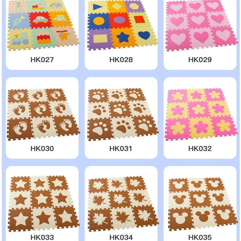 30*30*1Cm Cartoon Animal Pattern Play Mats Puzzles EVA Foam Floor Pad for Children Baby Play Gym Crawling Mats Toddler Carpet - My Store
