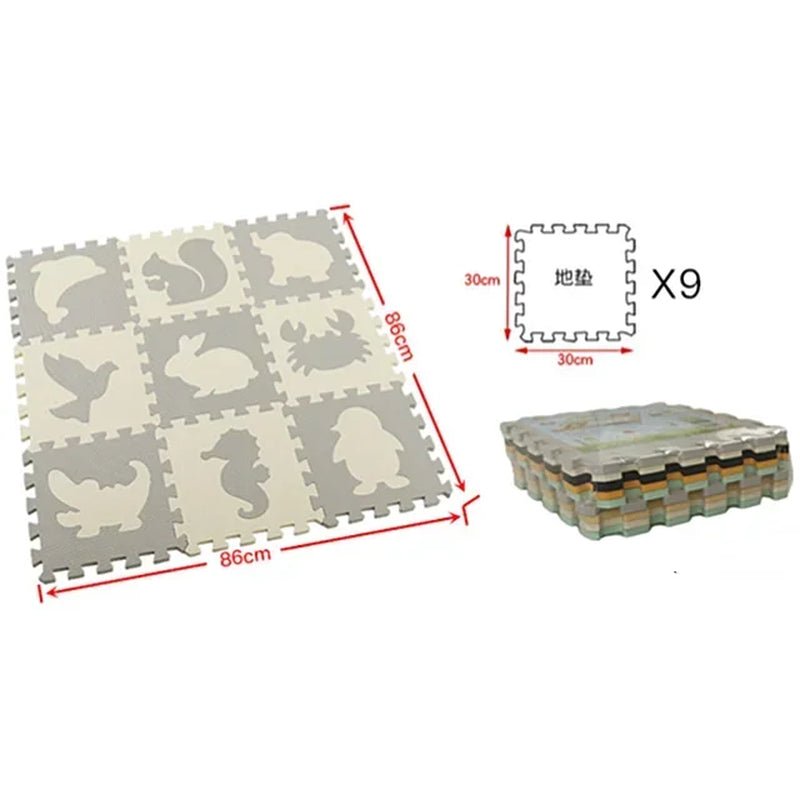 30*30*1Cm Cartoon Animal Pattern Play Mats Puzzles EVA Foam Floor Pad for Children Baby Play Gym Crawling Mats Toddler Carpet - My Store