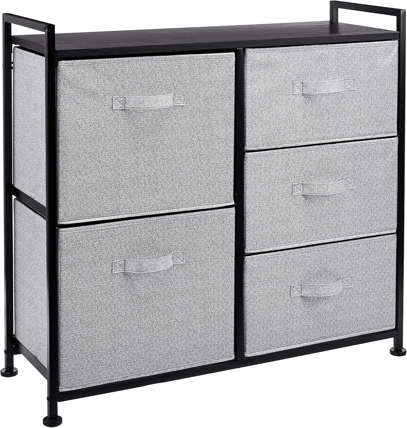 Fabric 5 - Drawer Storage Organizer Unit for Closet, Black - My Store