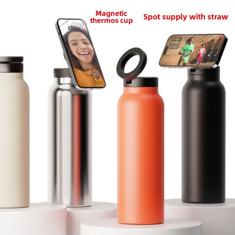 Large - capacity stainless steel magnetic insulated cup - My Store