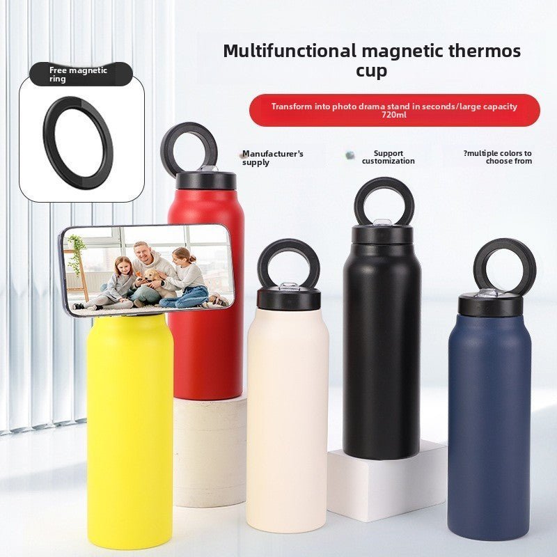 Large - capacity stainless steel magnetic insulated cup - My Store