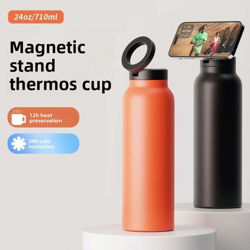 Large - capacity stainless steel magnetic insulated cup - My Store