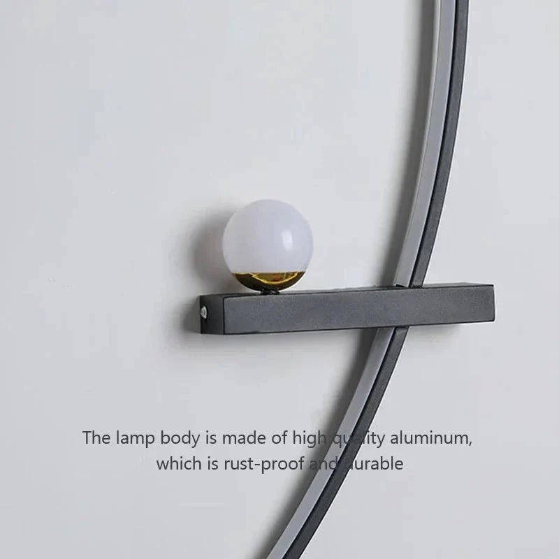 Modern LED Wall Lamp – Minimalist Art Design for Bedroom, Living Room, and Bathroom, Gold/Black - My Store