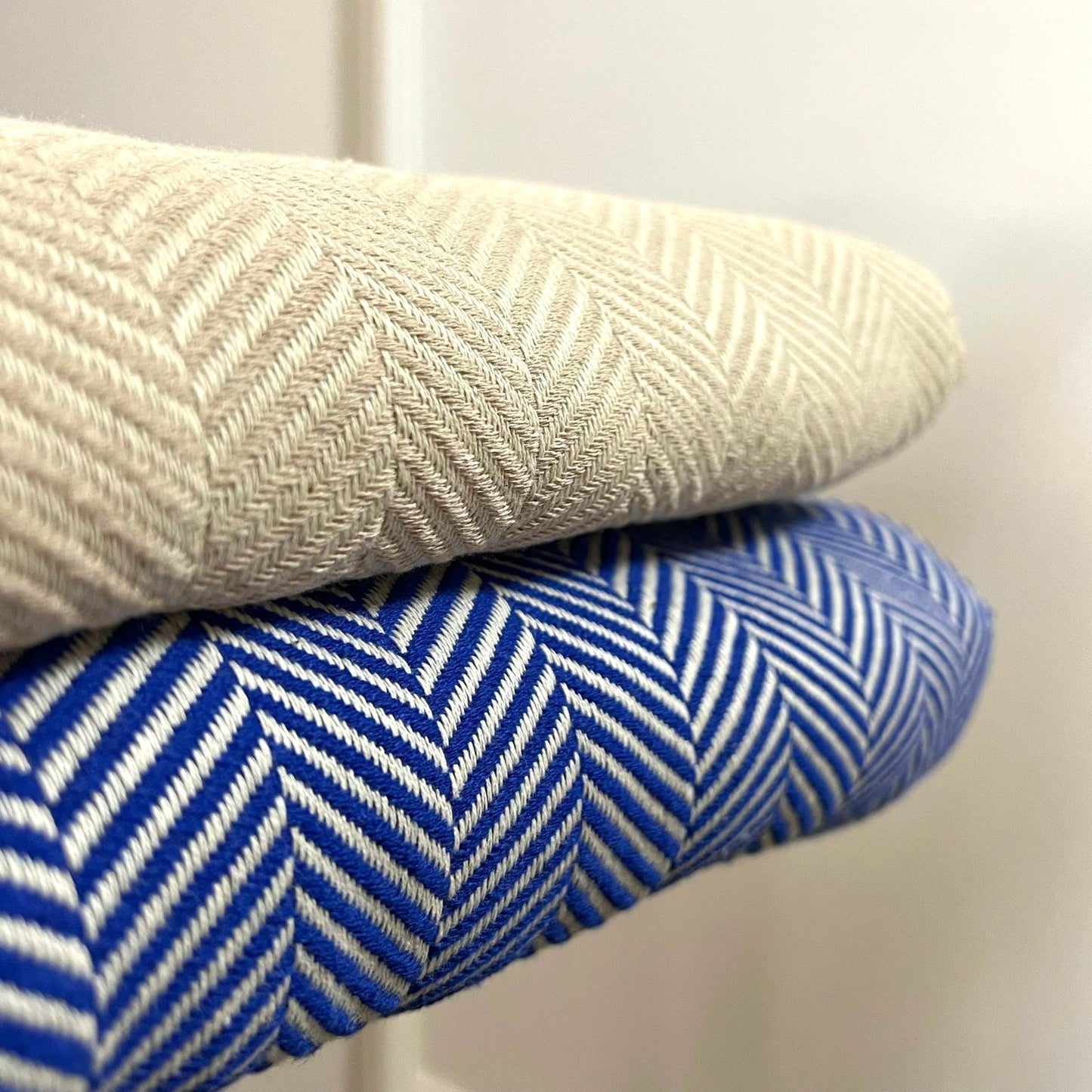 Pipa Sustainable Hand - loomed Throw Blanket - Blue - My Store
