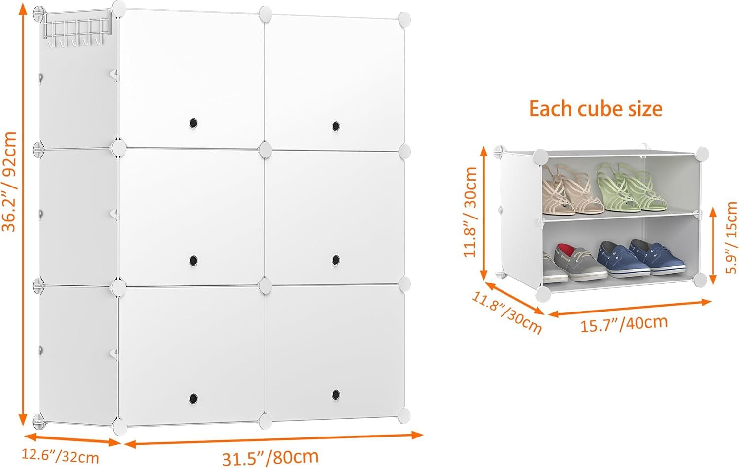 Shoe Rack, 6 Tier Shoe Storage Cabinet 24 Pair Plastic Shoe Shelves Organizer for Closet Hallway Bedroom Entryway - My Store