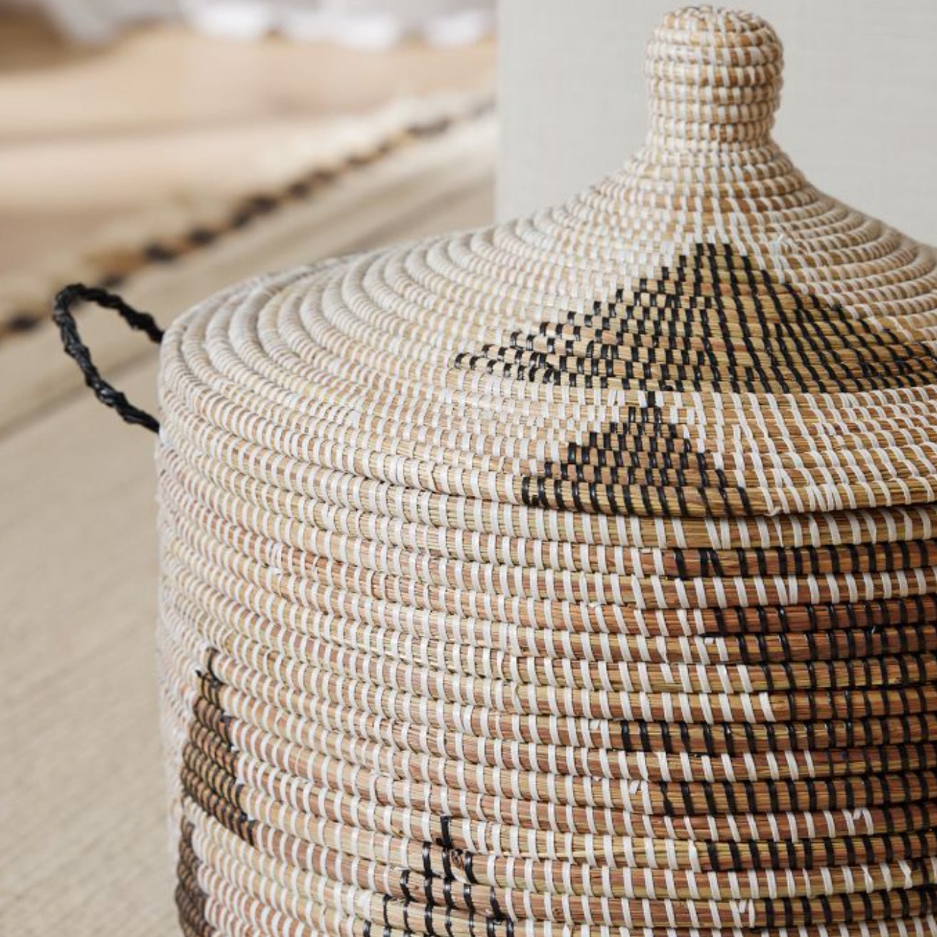 Storage Basket Graphic Print Black and White - Large - My Store