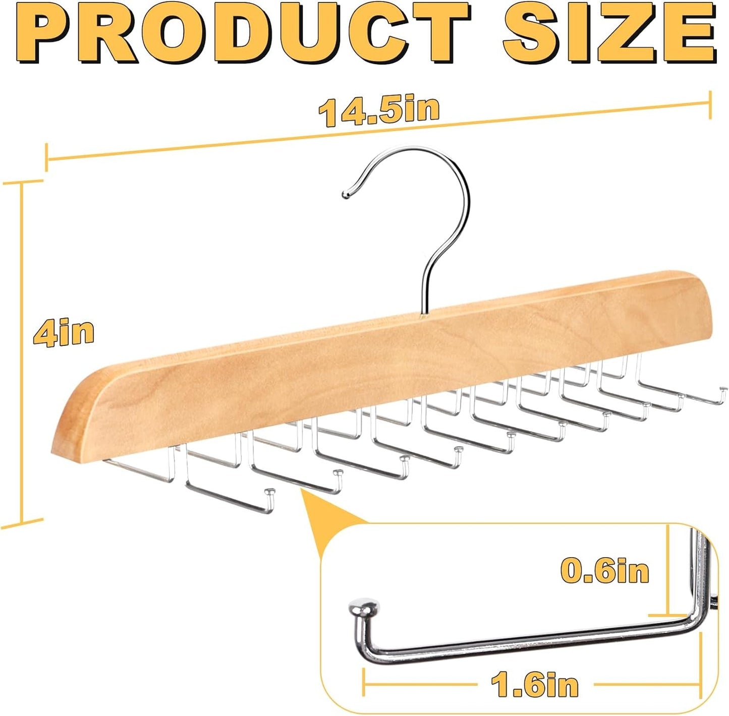 Tank Top Hanger with Premium Wood, 20 Large Capacity, Space Saving,360 Degree Rotating, Foldable Metal Hooks, Tank Tops - My Store