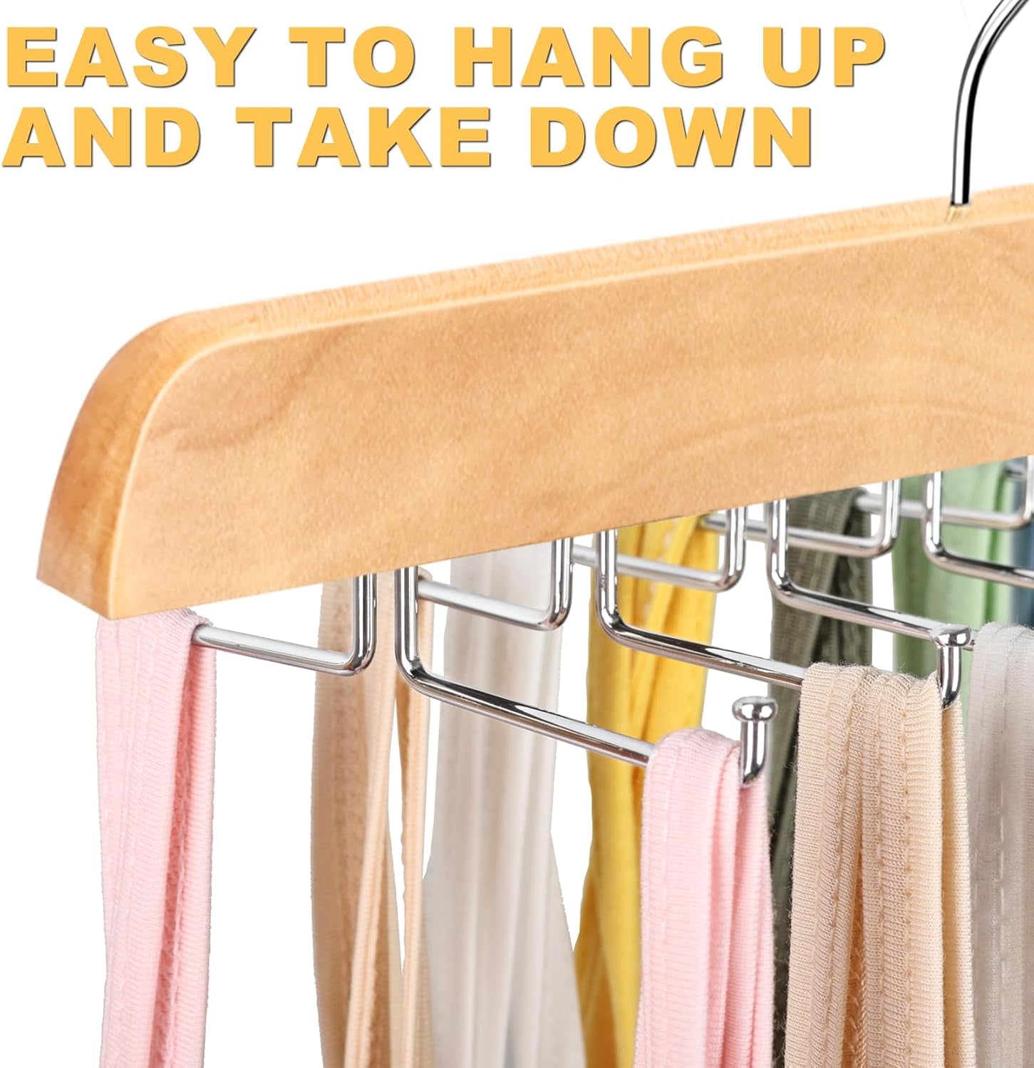 Tank Top Hanger with Premium Wood, 20 Large Capacity, Space Saving,360 Degree Rotating, Foldable Metal Hooks, Tank Tops - My Store