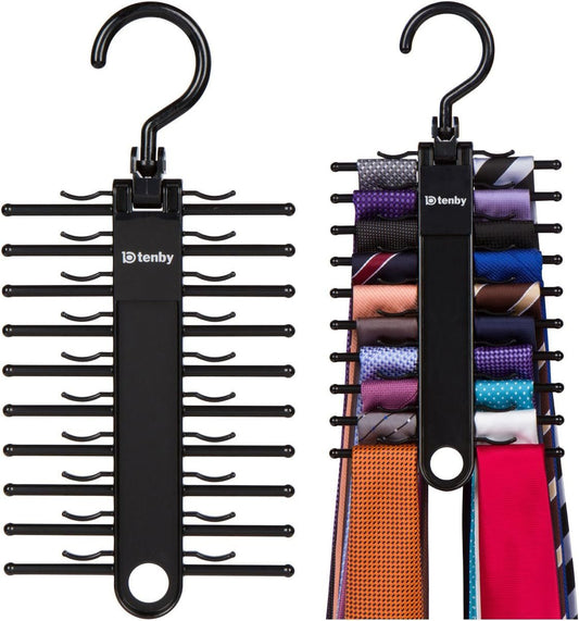 2 - PACK Black Tie Rack, Organizer, Hanger, Holder - Affordable Ti... - My Store