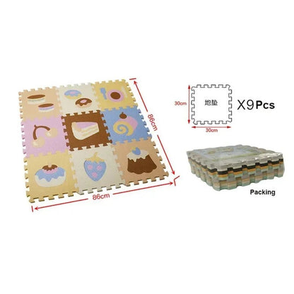 30*30*1Cm Cartoon Animal Pattern Play Mats Puzzles EVA Foam Floor Pad for Children Baby Play Gym Crawling Mats Toddler Carpet - My Store