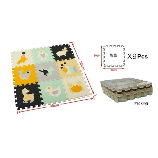 30*30*1Cm Cartoon Animal Pattern Play Mats Puzzles EVA Foam Floor Pad for Children Baby Play Gym Crawling Mats Toddler Carpet - My Store