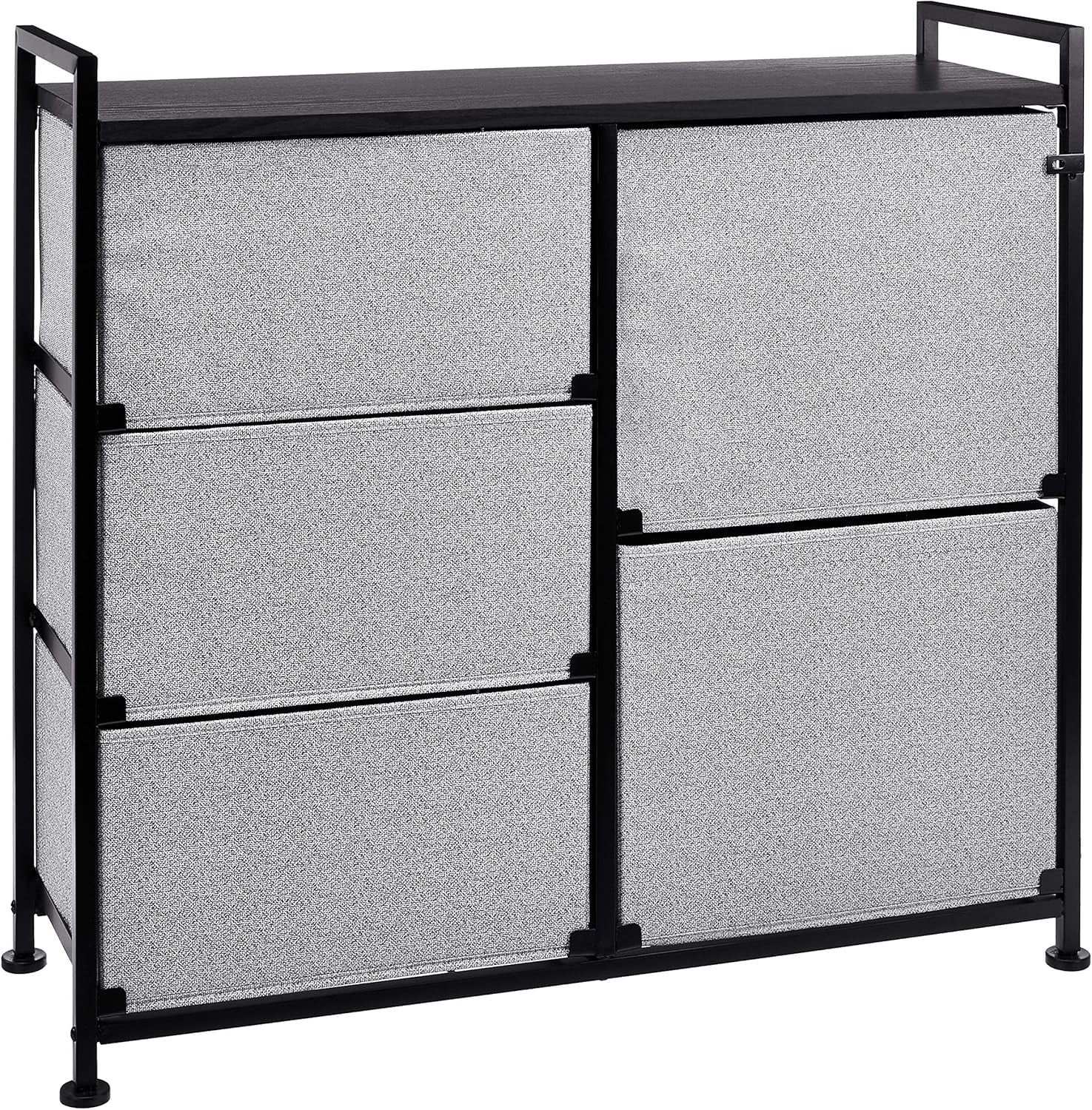 Fabric 5 - Drawer Storage Organizer Unit for Closet, Black - My Store