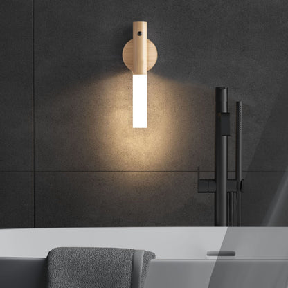 Solid wood motion sensing night light USB charging - My Store