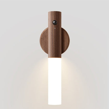 Solid wood motion sensing night light USB charging - My Store