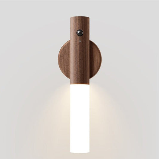 Solid wood motion sensing night light USB charging - My Store