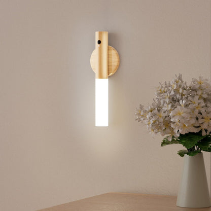 Solid wood motion sensing night light USB charging - My Store