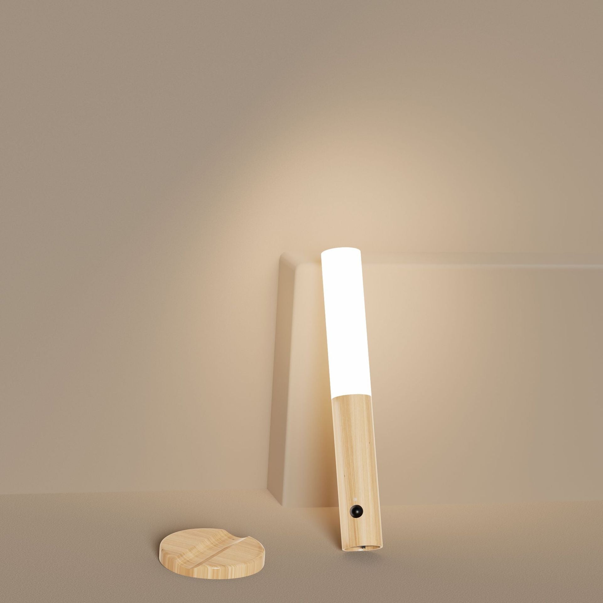 Solid wood motion sensing night light USB charging - My Store