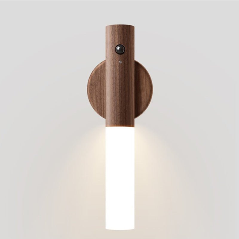 Solid wood motion sensing night light USB charging - My Store