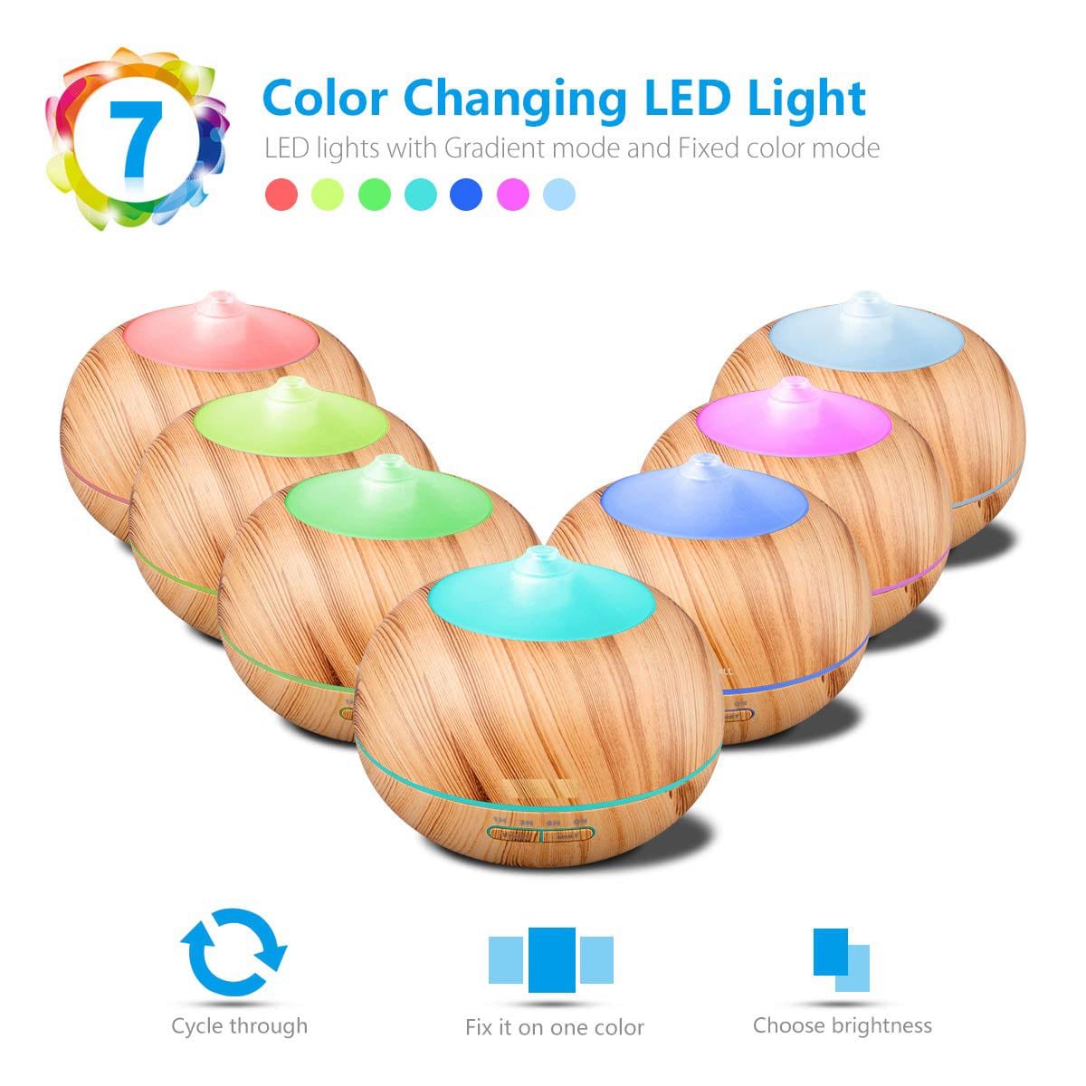 Ultrasonic Color Changing Essential Oil Aromatherapy Diffuser - My Store